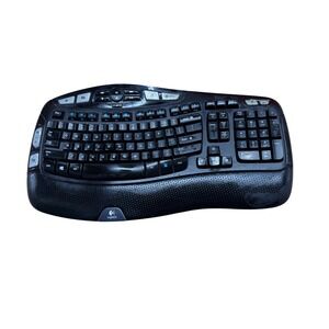 Logitech K350 Wireless Wave Keyboard Ergonomic Black K350 Untested